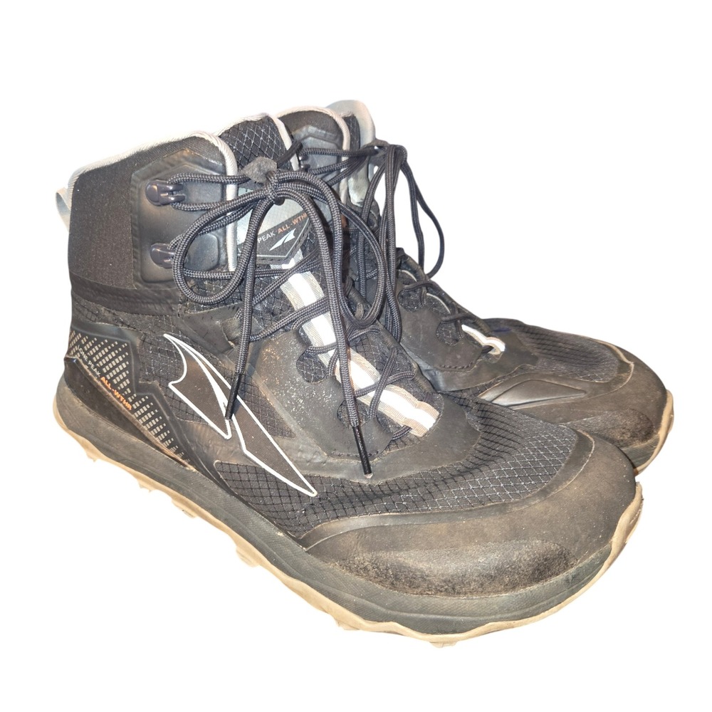 Altra Ego Lone Peak ALL-WTHR Mid Hiking Boots Men 10.5 Black AL0A4VQH000 Trail
